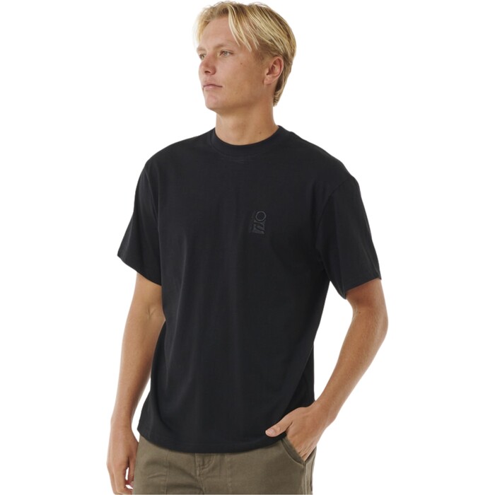 2024 Rip Curl Hombres Search Embriodery Tee 0JCMTE - Black